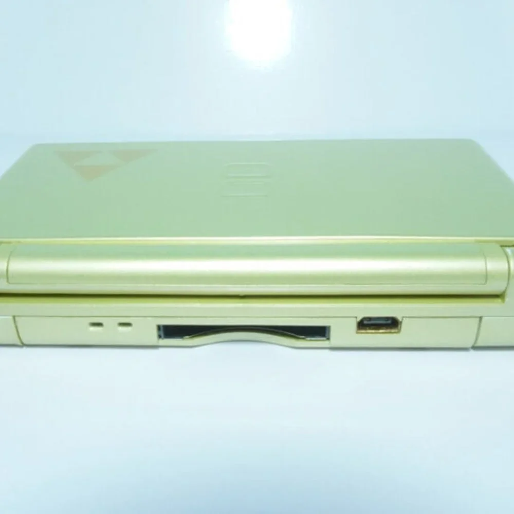 Nintendo DS Lite Zelda Triforce Gold Handheld Gaming System w/ Charger & Stylus